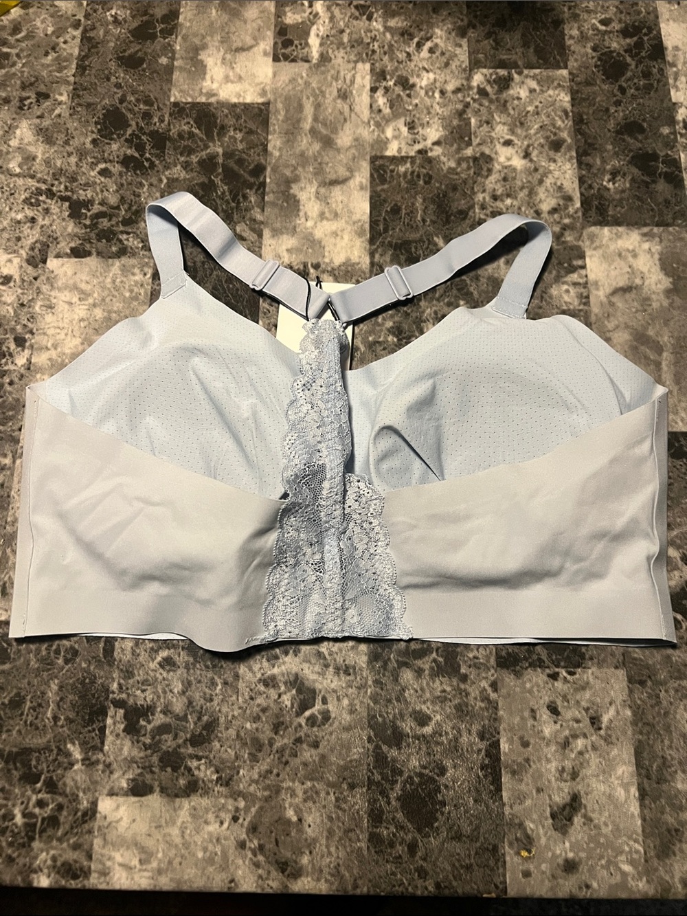 Knix Lace Racerback Pullover Bralette Endless Sky XXL+ Wireless Seamless Bra - Picture 5 of 9